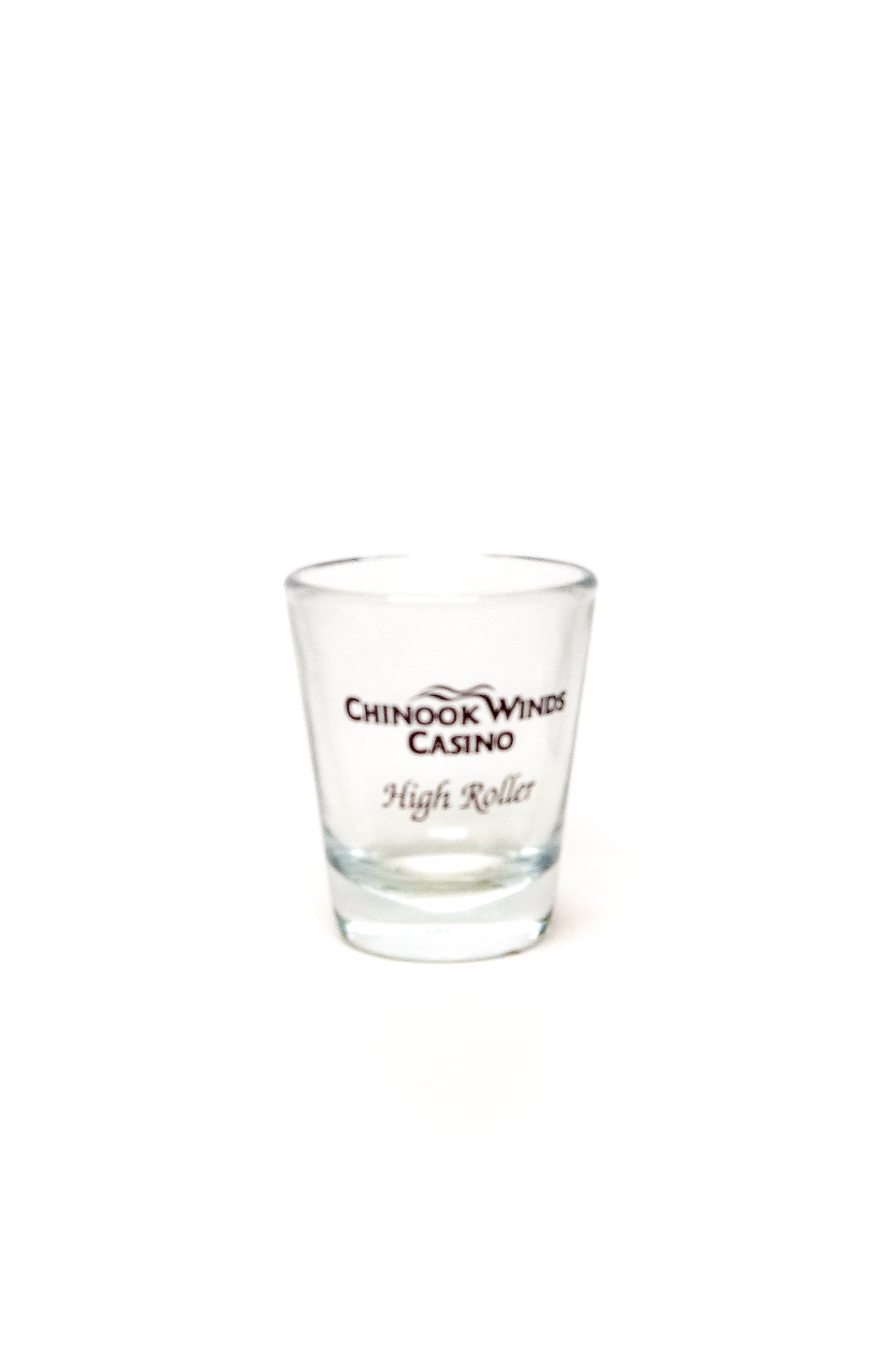 Chinook Winds Casino shot glass from the collection