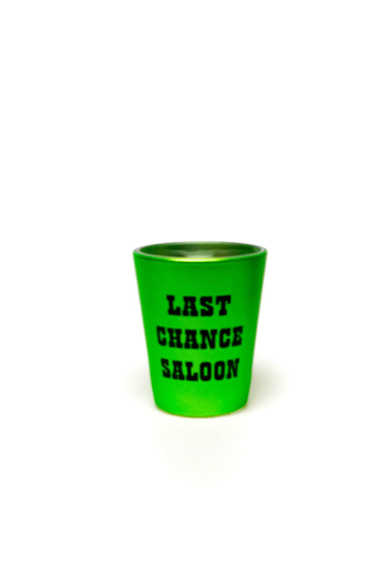 Last Chance Saloon shot glass from the collection