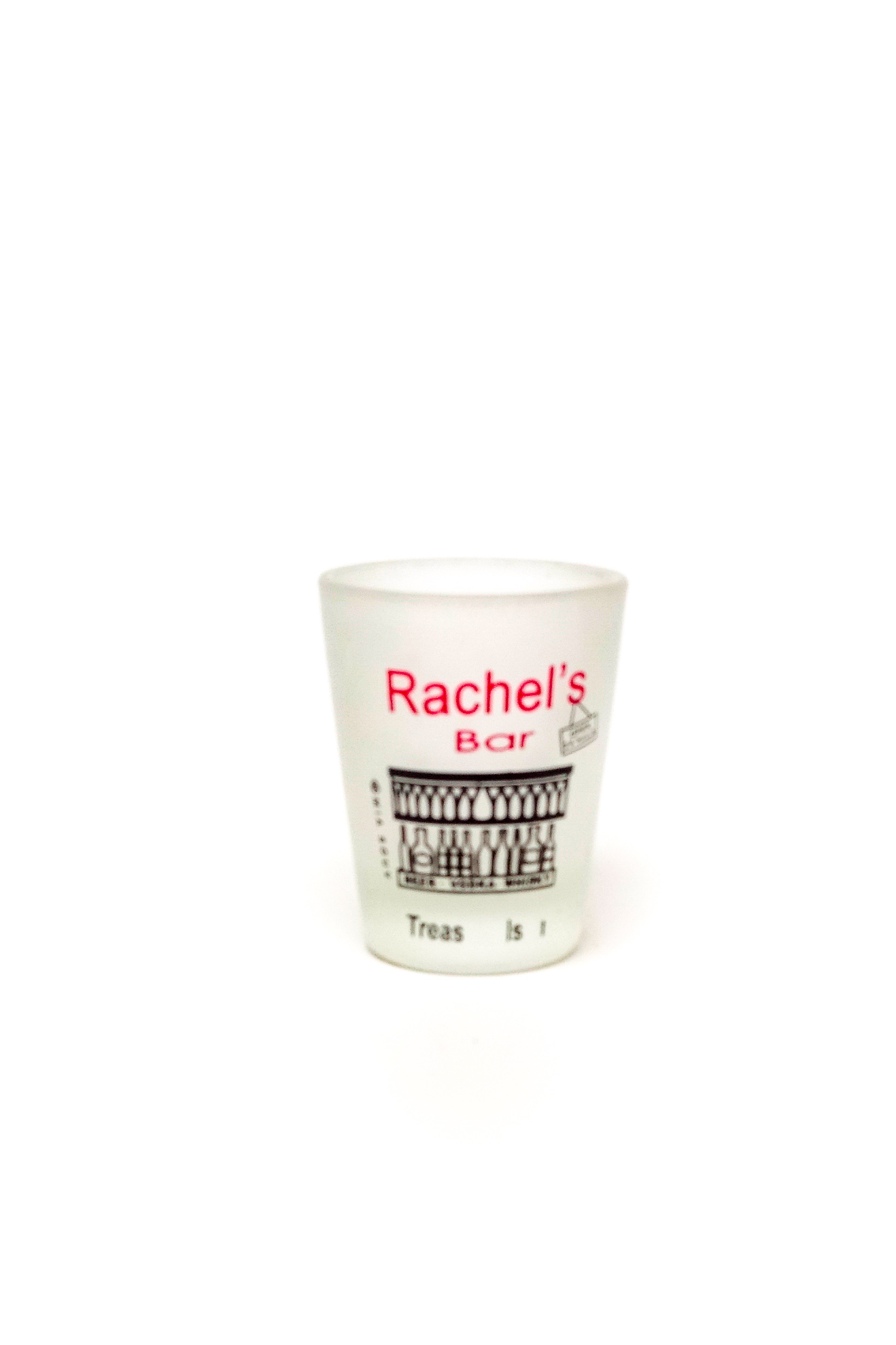 Rachel's Bar shot glass from the collection