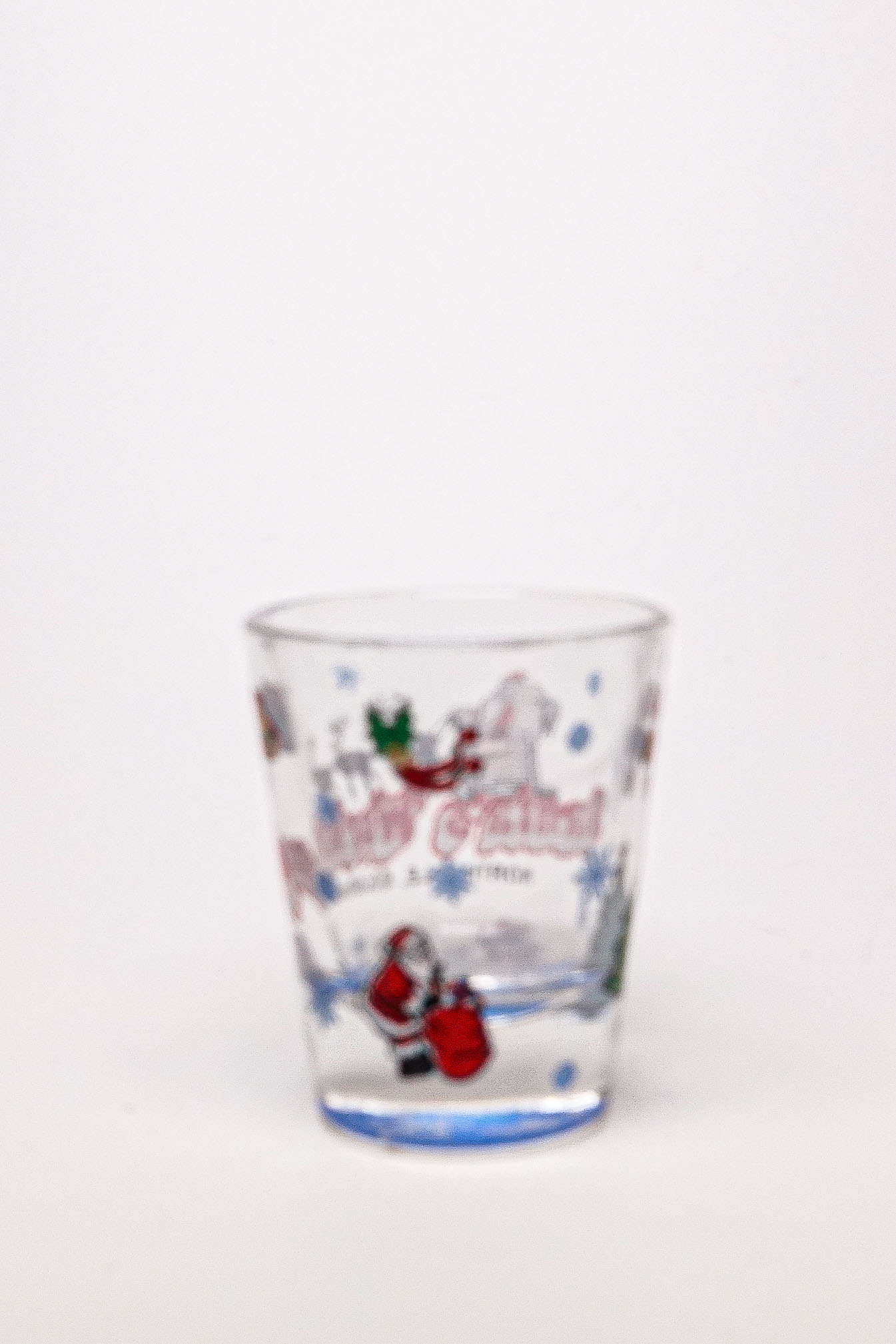 Santa portrait shot glass from the collection