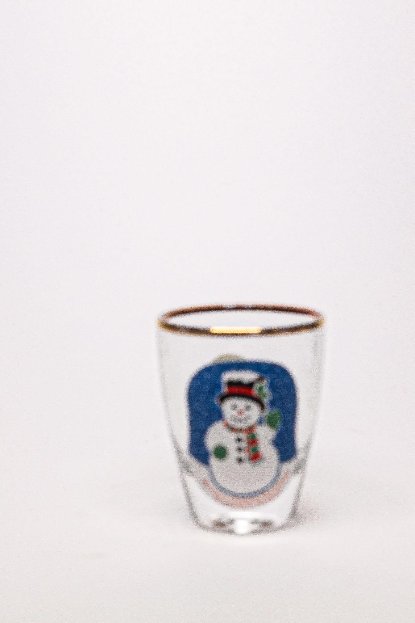 Snowman shot glass from the collection