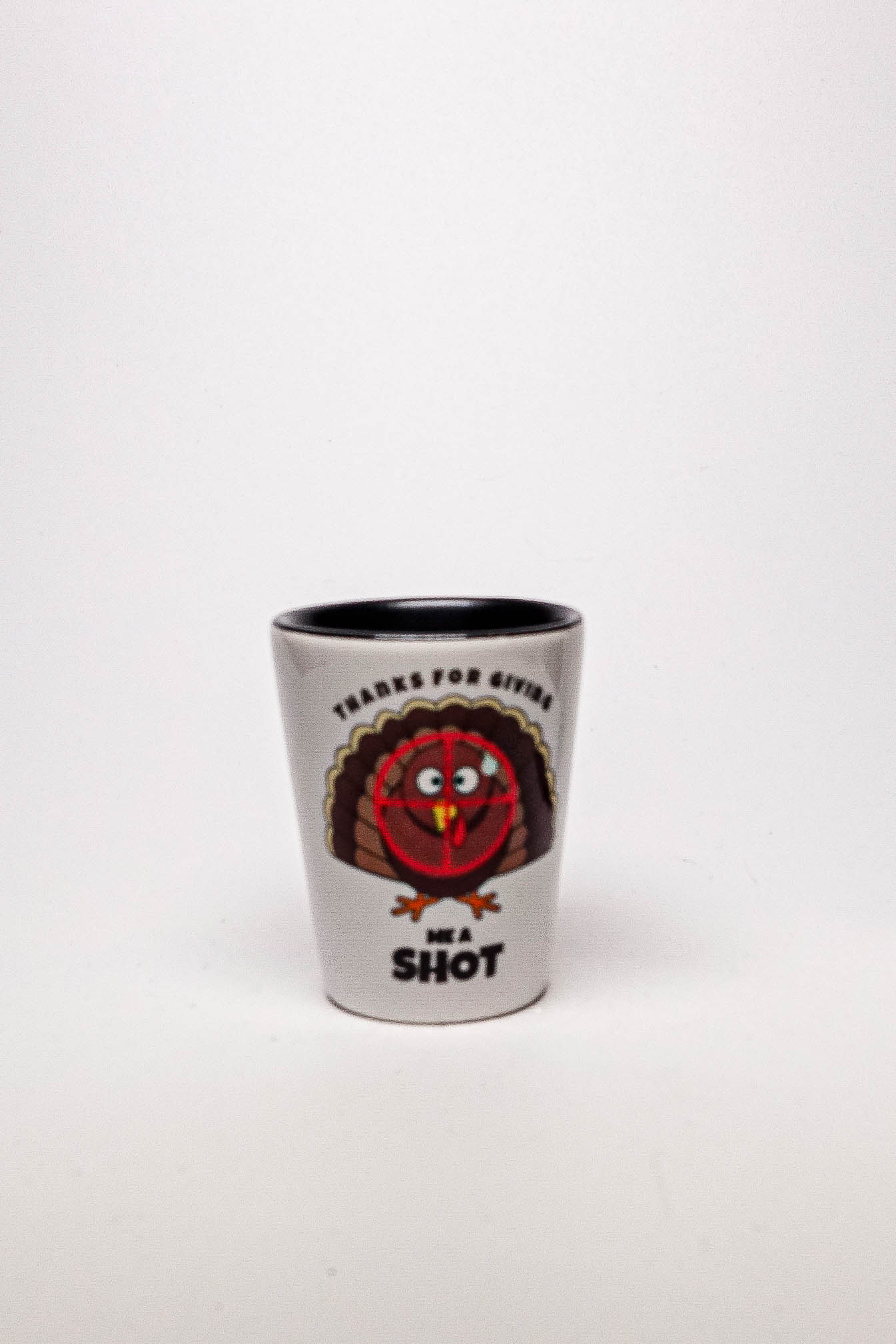 Turkey toast holiday shot glass from the collection