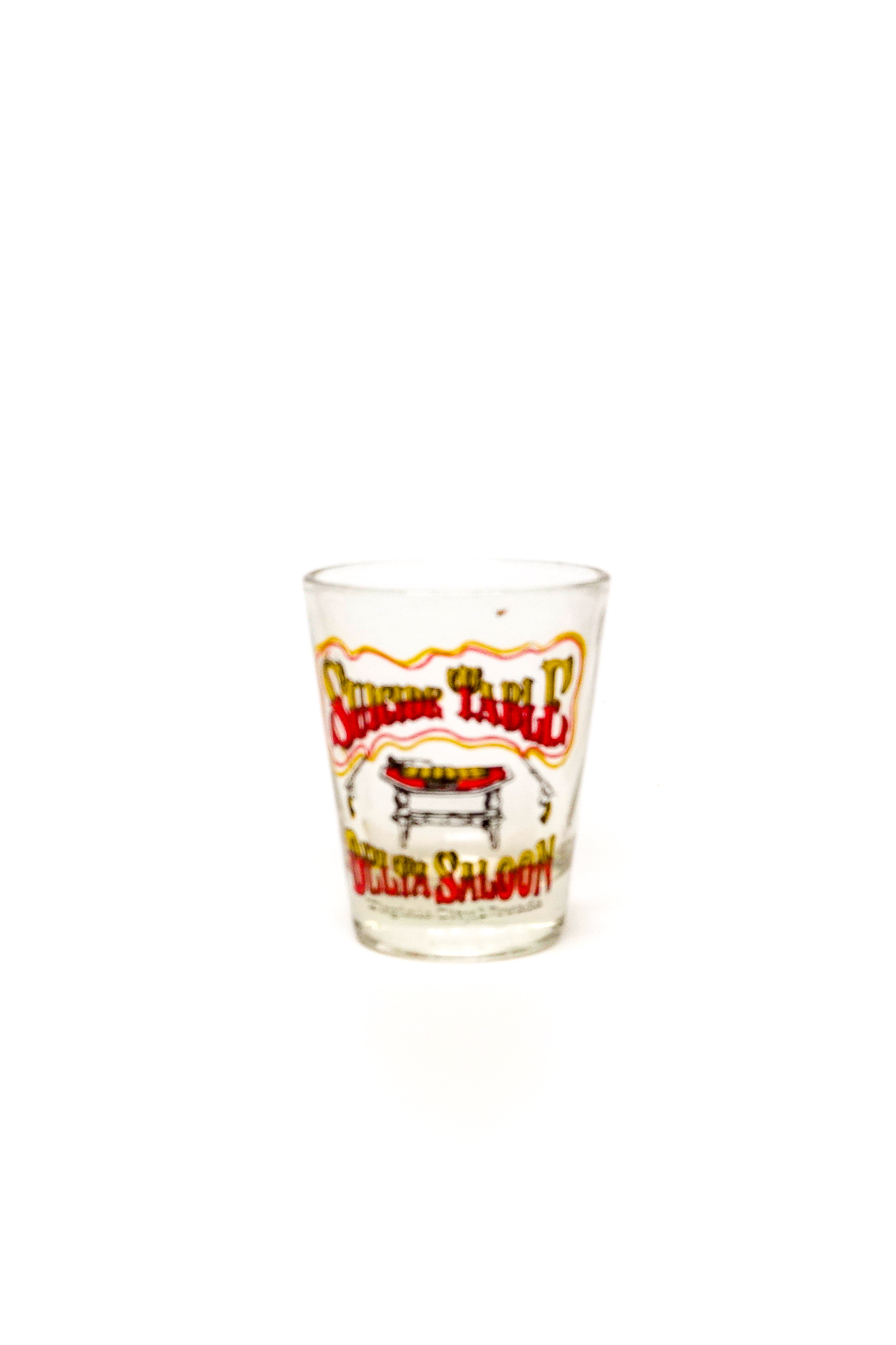 Vuelta Saloon shot glass from the collection